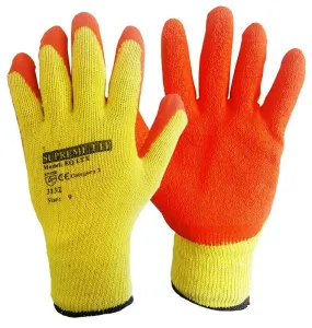 120-240 PAIRS LATEX COATED ORANGE RUBBER SAFETY WORK GLOVES