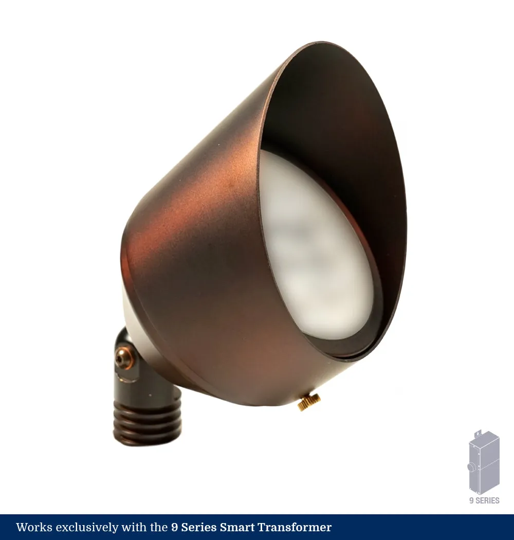 9 Series Full Color 4-Inch Bourbon Brass LED Up Lights | Wall Wash