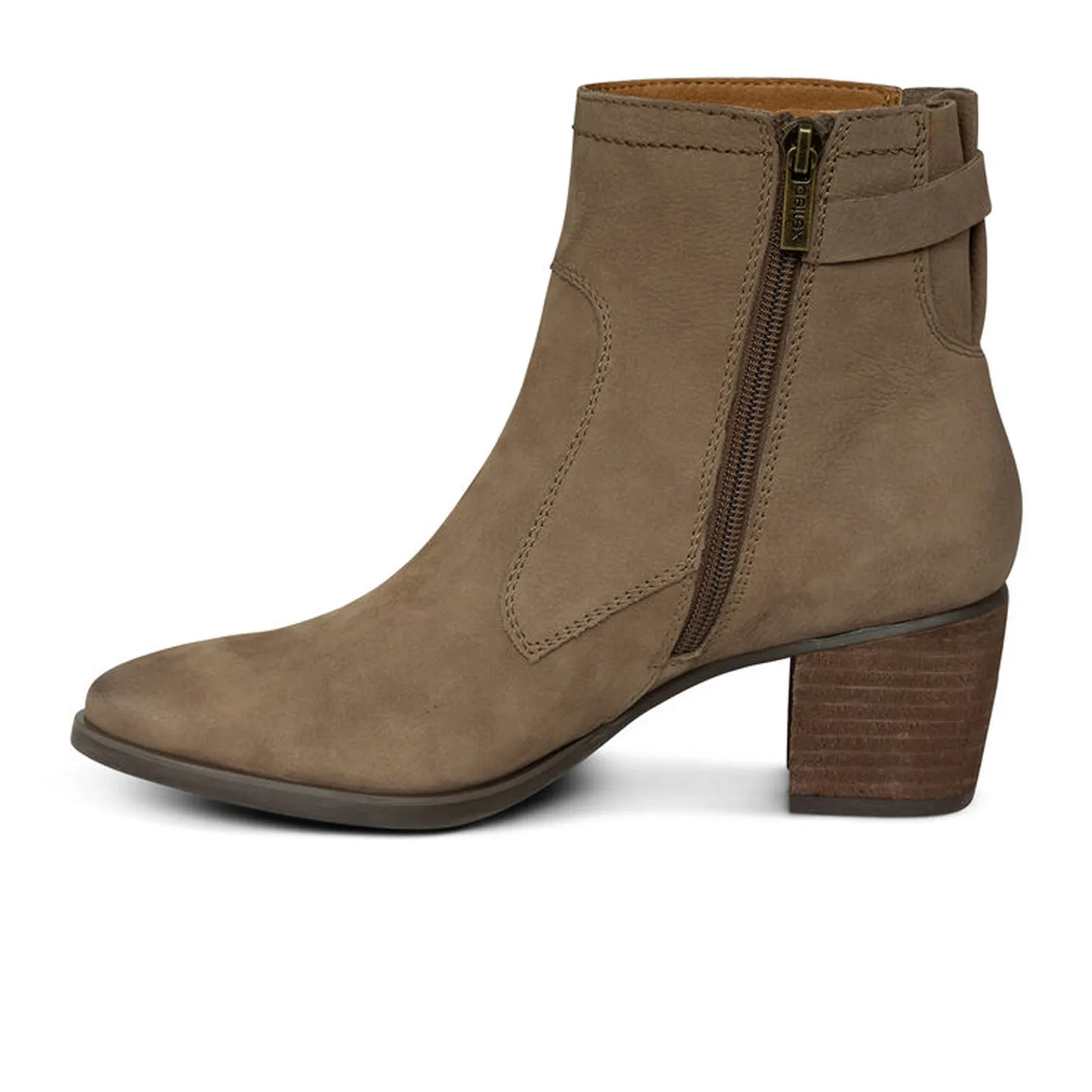 Aetrex Rubi Heeled Ankle Boot (Women) - Taupe