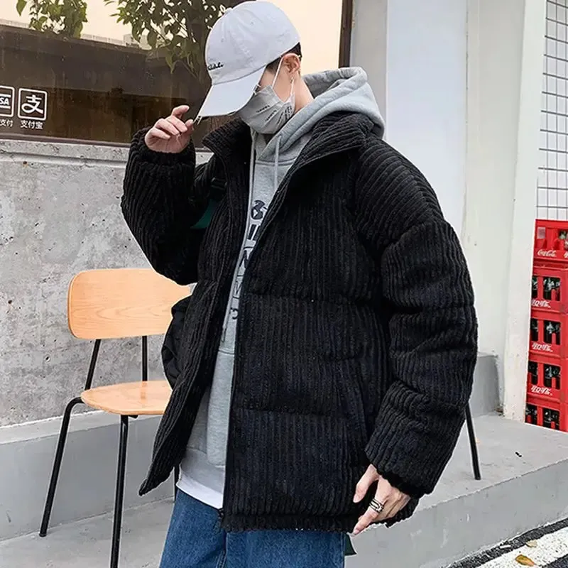 Aidase Winter Jacket Men Parkas Thicken Warm Coat Stand Collar Oversize Parkas Korean Style Male Padded Coat Warm Jackets Harajuku