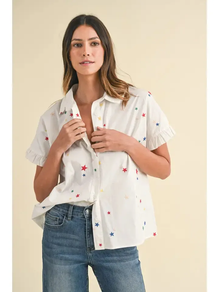 Amelia Star Embroidered Shirt