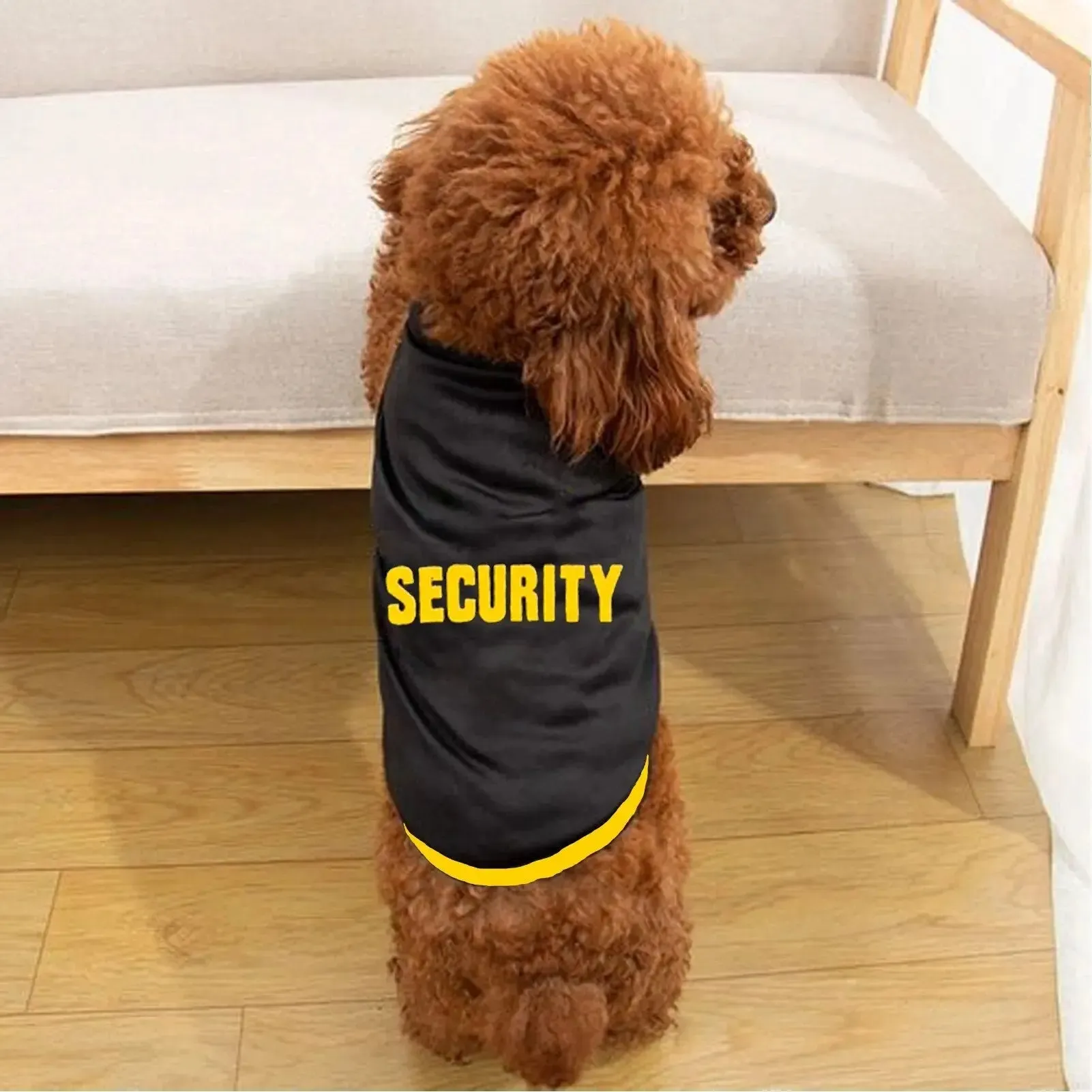 Anniepaw Police Suit Cosplay Dog Clothes Black Elastic Vest Puppy T-Shirt Coat Accessories Apparel Costumes  Pet Clothes for Dogs Cats