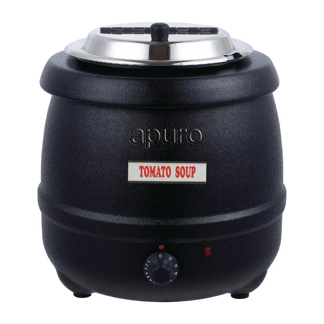 Apuro 10L Black Soup Kettle with Lid