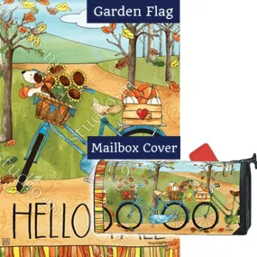 Autumn Bike Ride Flag Mailwrap Set (2 Pieces)