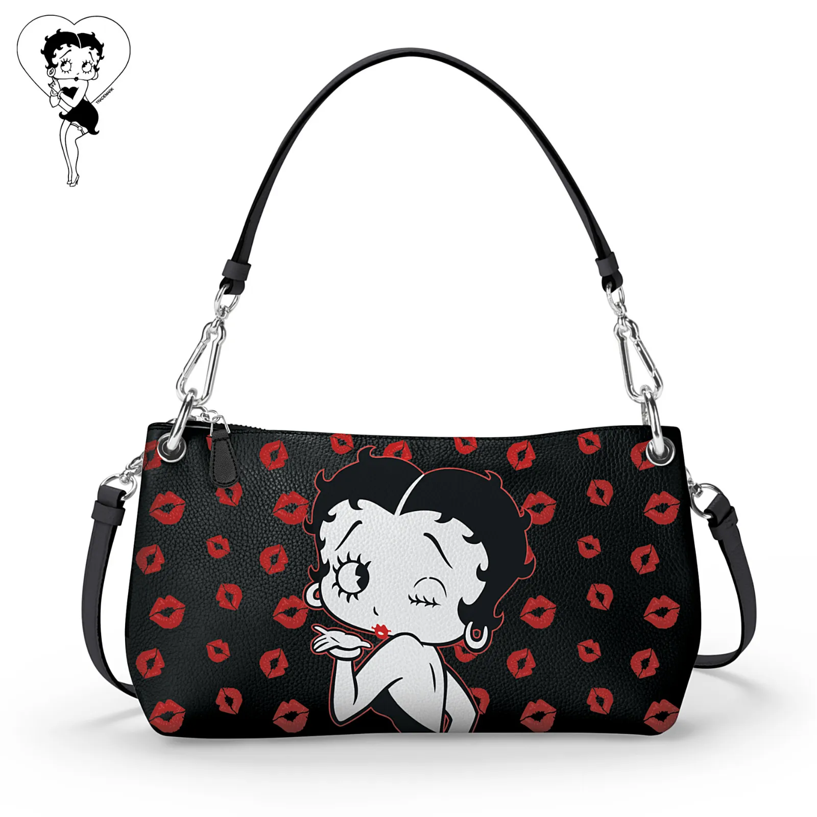 Betty Boop A Wink And A Kiss Convertible Handbag by The Bradford Exchange