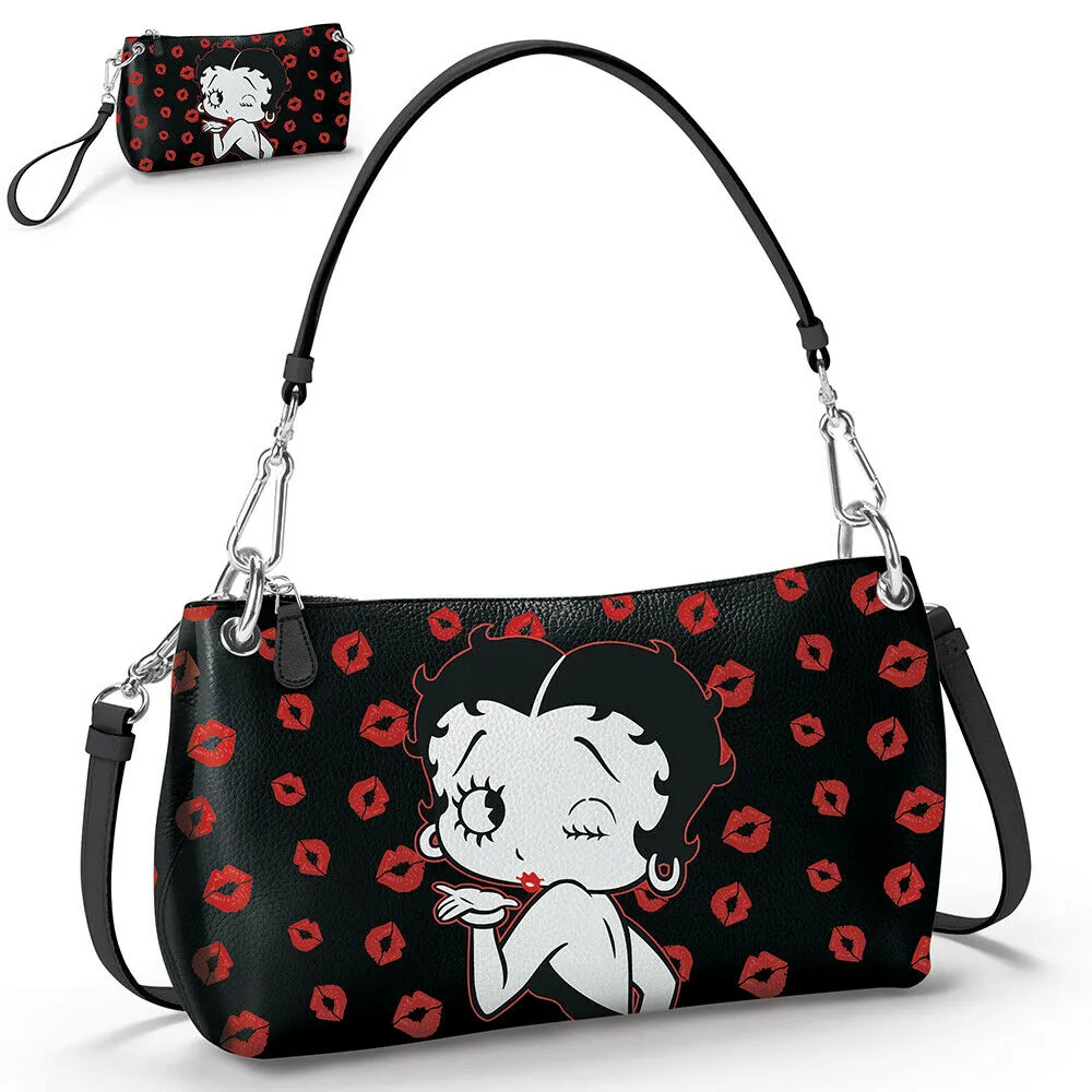 Betty Boop A Wink And A Kiss Convertible Handbag by The Bradford Exchange