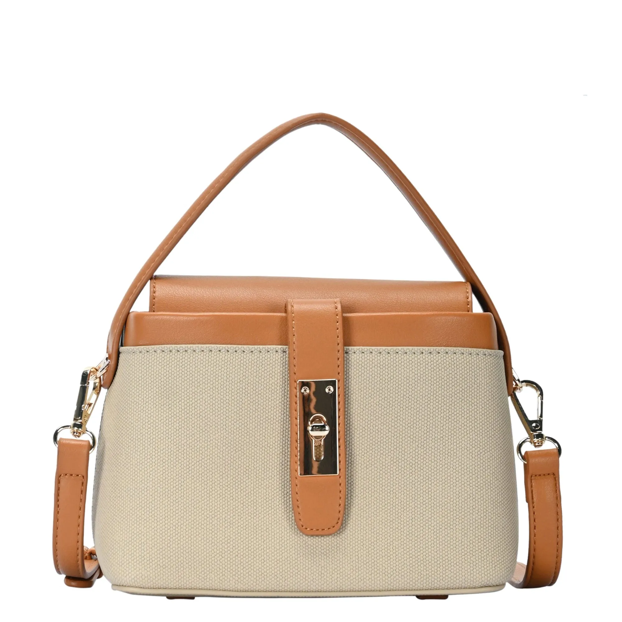 BGW6567 Melanie Twist Lock Satchel/Crossbody Bag