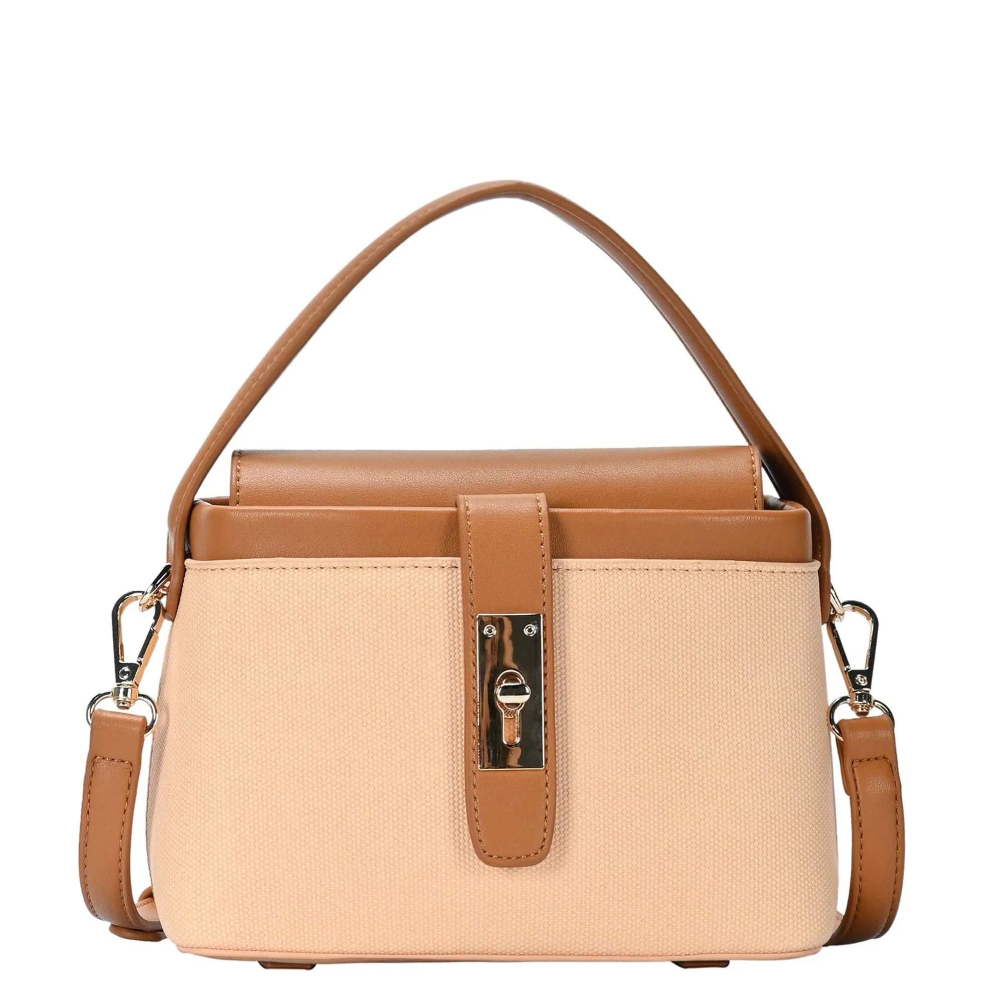 BGW6567 Melanie Twist Lock Satchel/Crossbody Bag