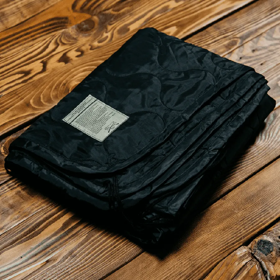 Black Poncho Liner Woobie Blanket