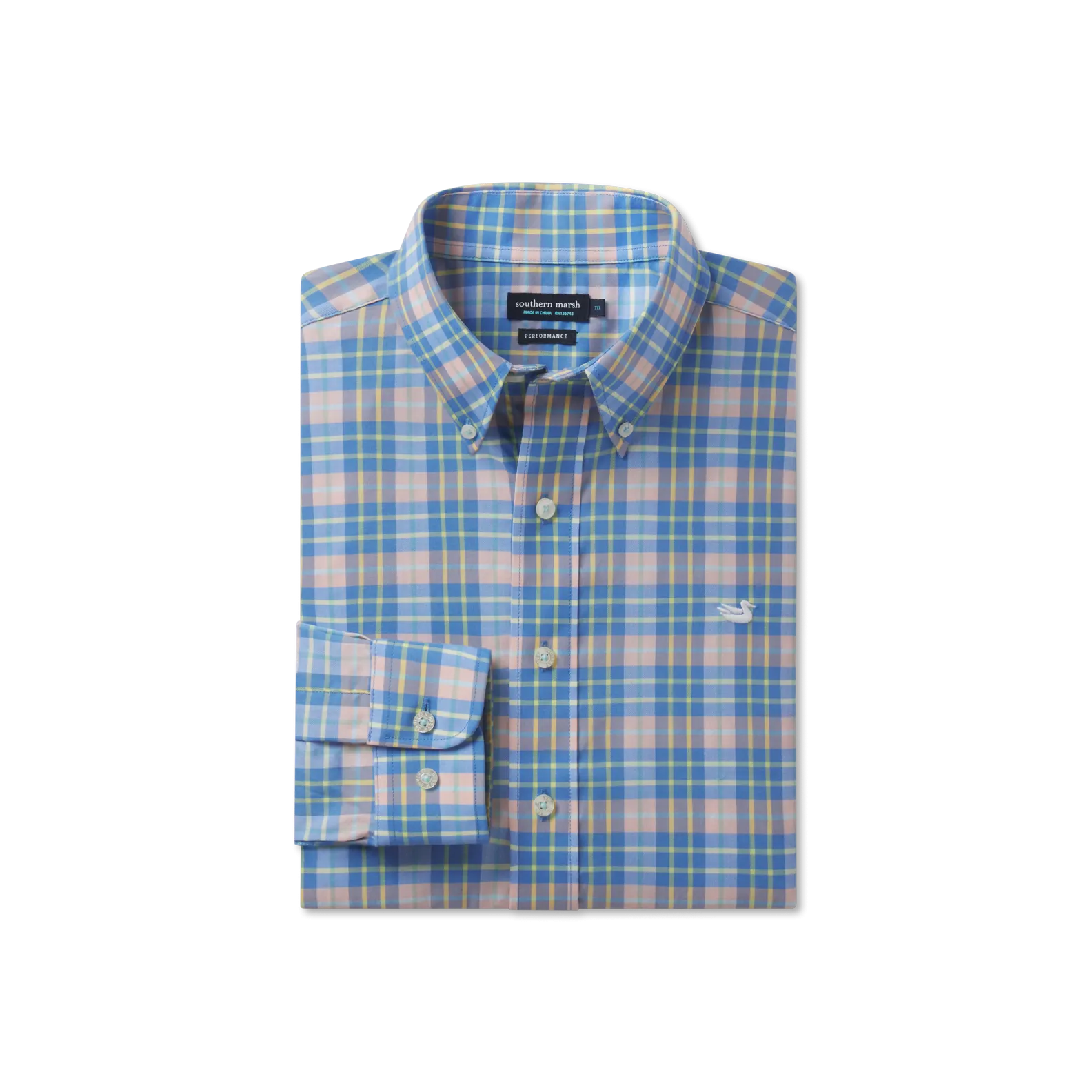 Bluefish Performance Plaid Dress Shirt