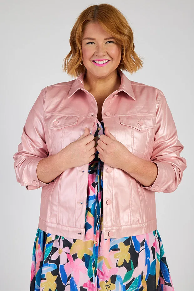 Brigitta Pink Metallic Jacket