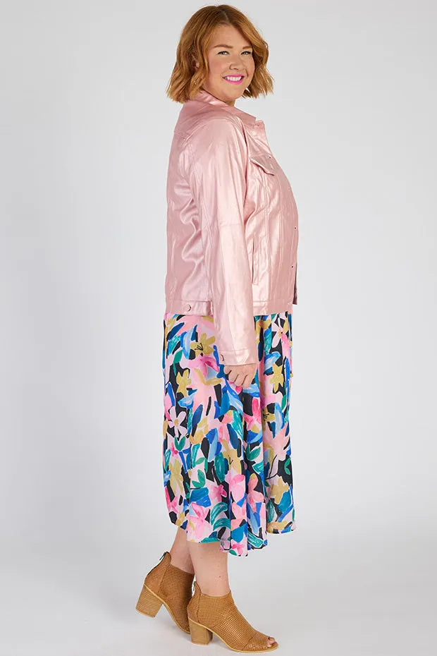 Brigitta Pink Metallic Jacket