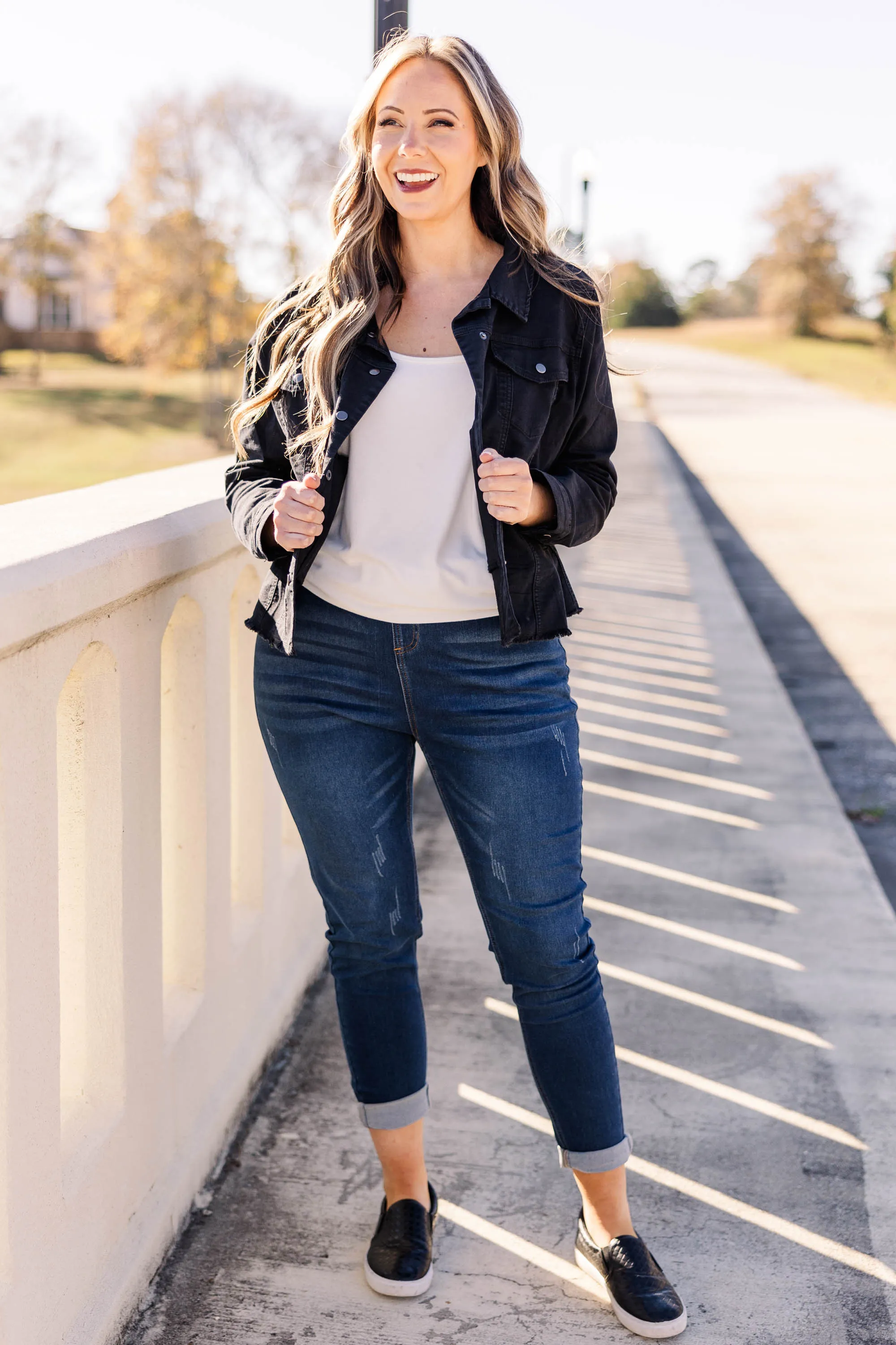 Button Down To Play Jacket, Black