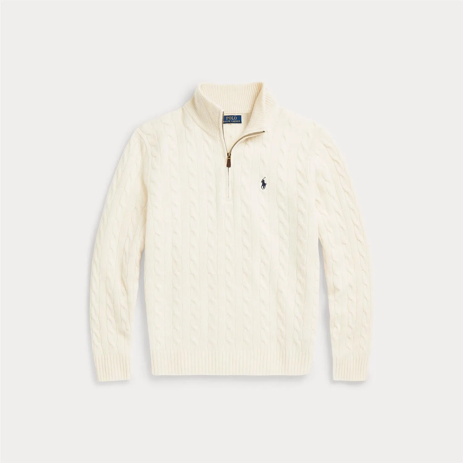 CABLE-KNIT WOOL-CASHMERE SWEATER