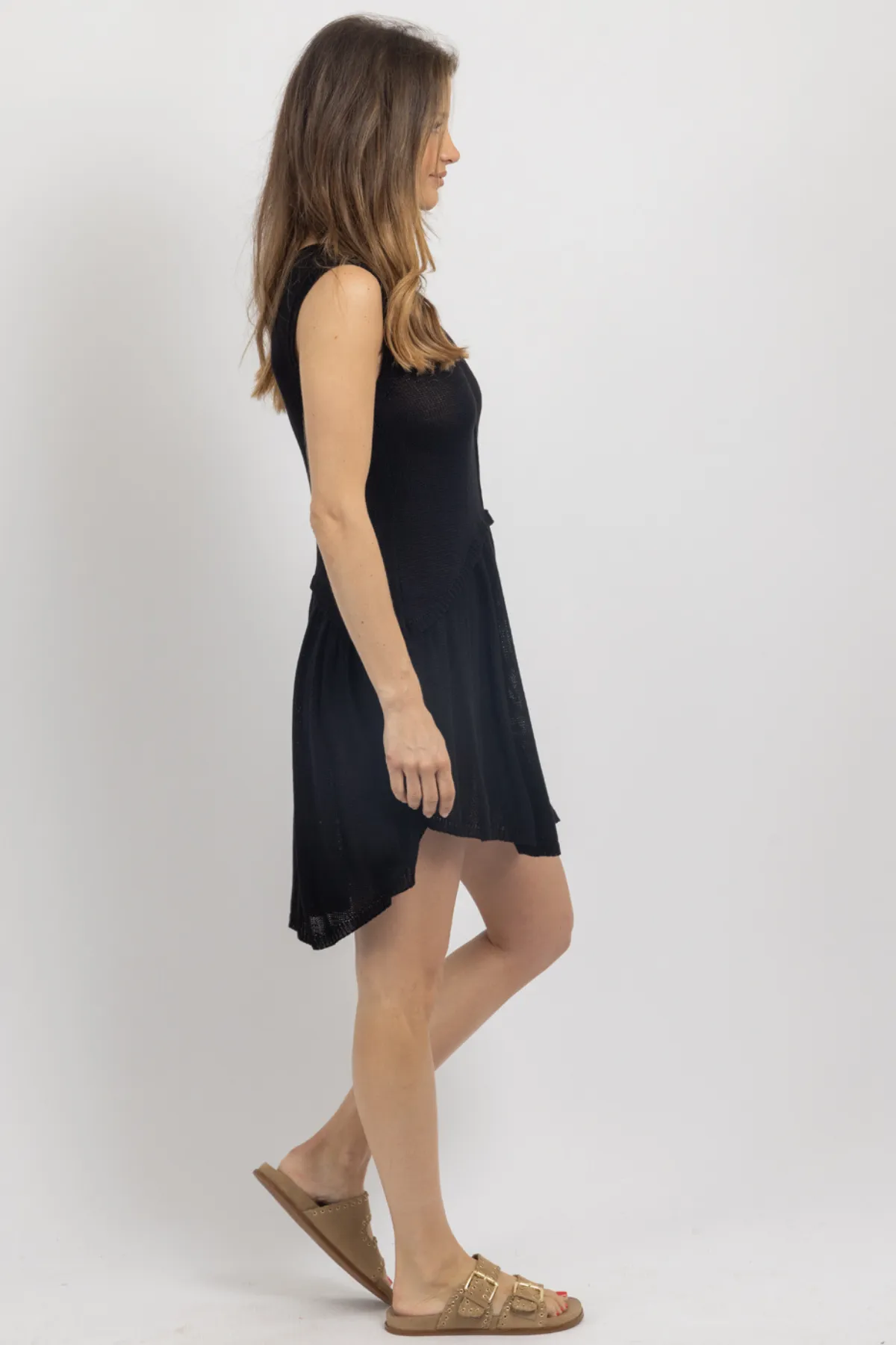 CASS BLACK KNIT MINI DRESS