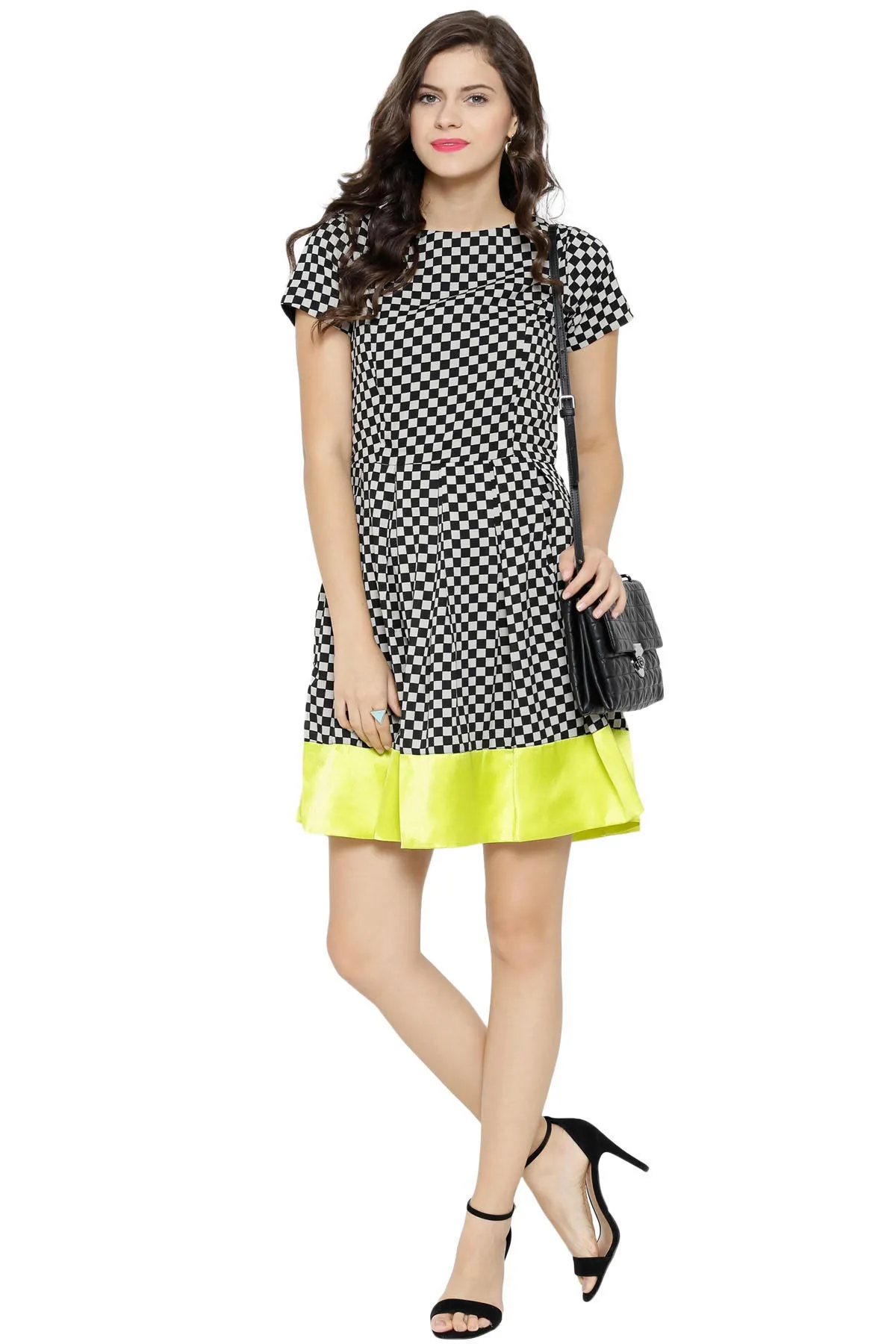 Chess Print Skater Dress