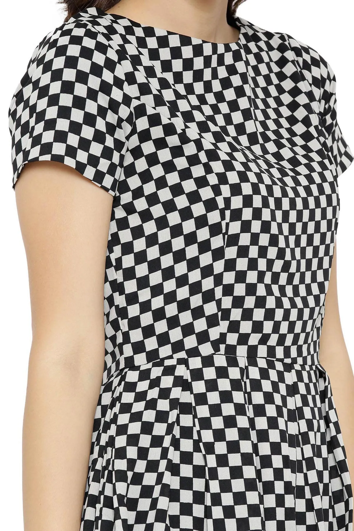 Chess Print Skater Dress