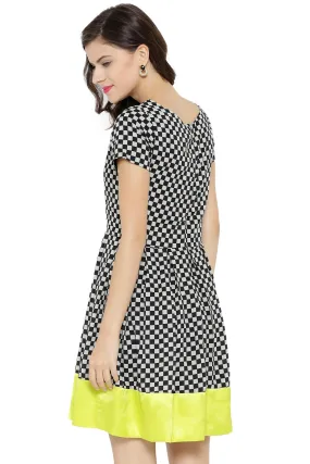 Chess Print Skater Dress