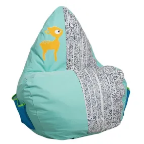 Children Single Sofa Chair Small Comfort Bean Bag Self-Rebound Sponge Sofa, Deer Pattern