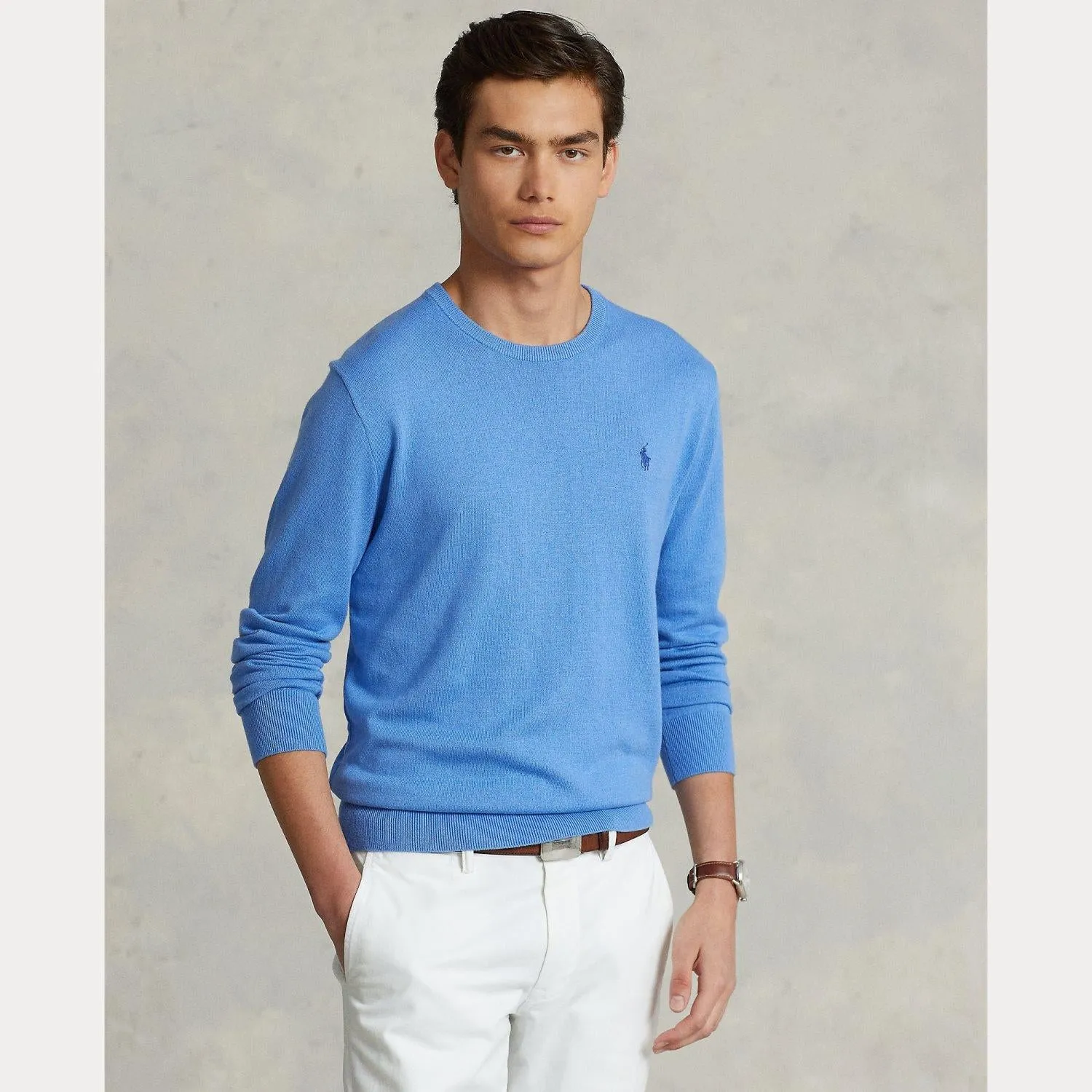 Cotton-Cashmere Crewneck Sweater