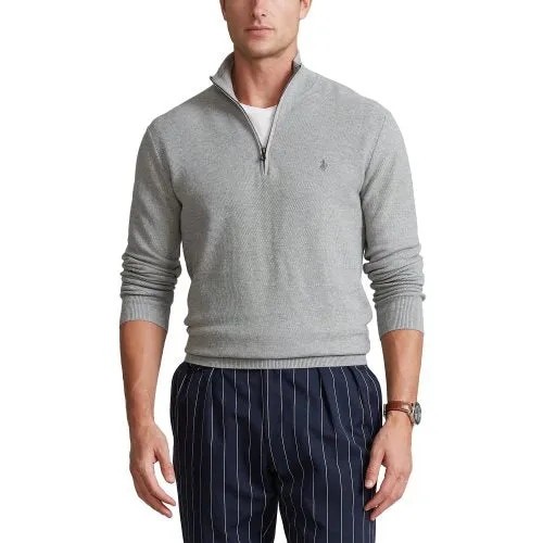 Cotton Quarter-Zip Sweater