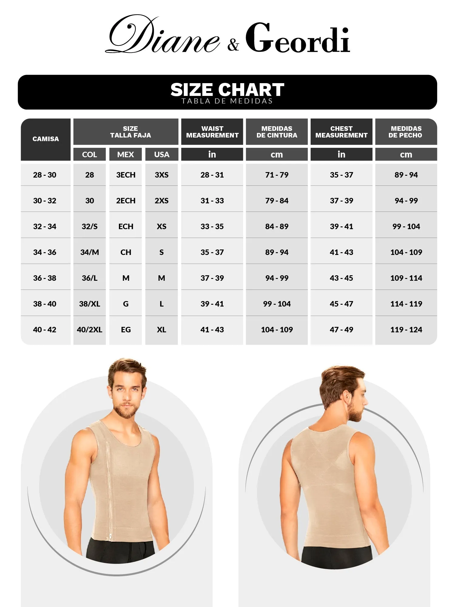 Diane & Geordi 2415  Slimming Vest for Men Powernet