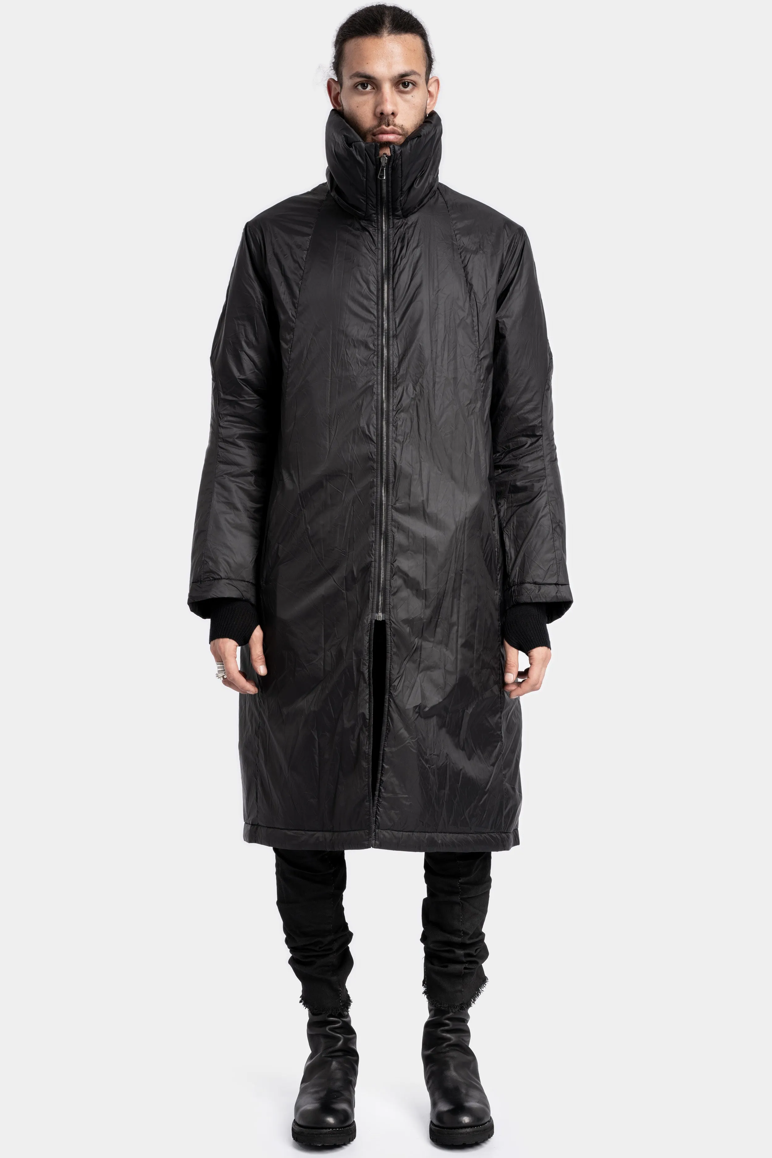 Down padded waxed cotton ripstop two layer Parkas