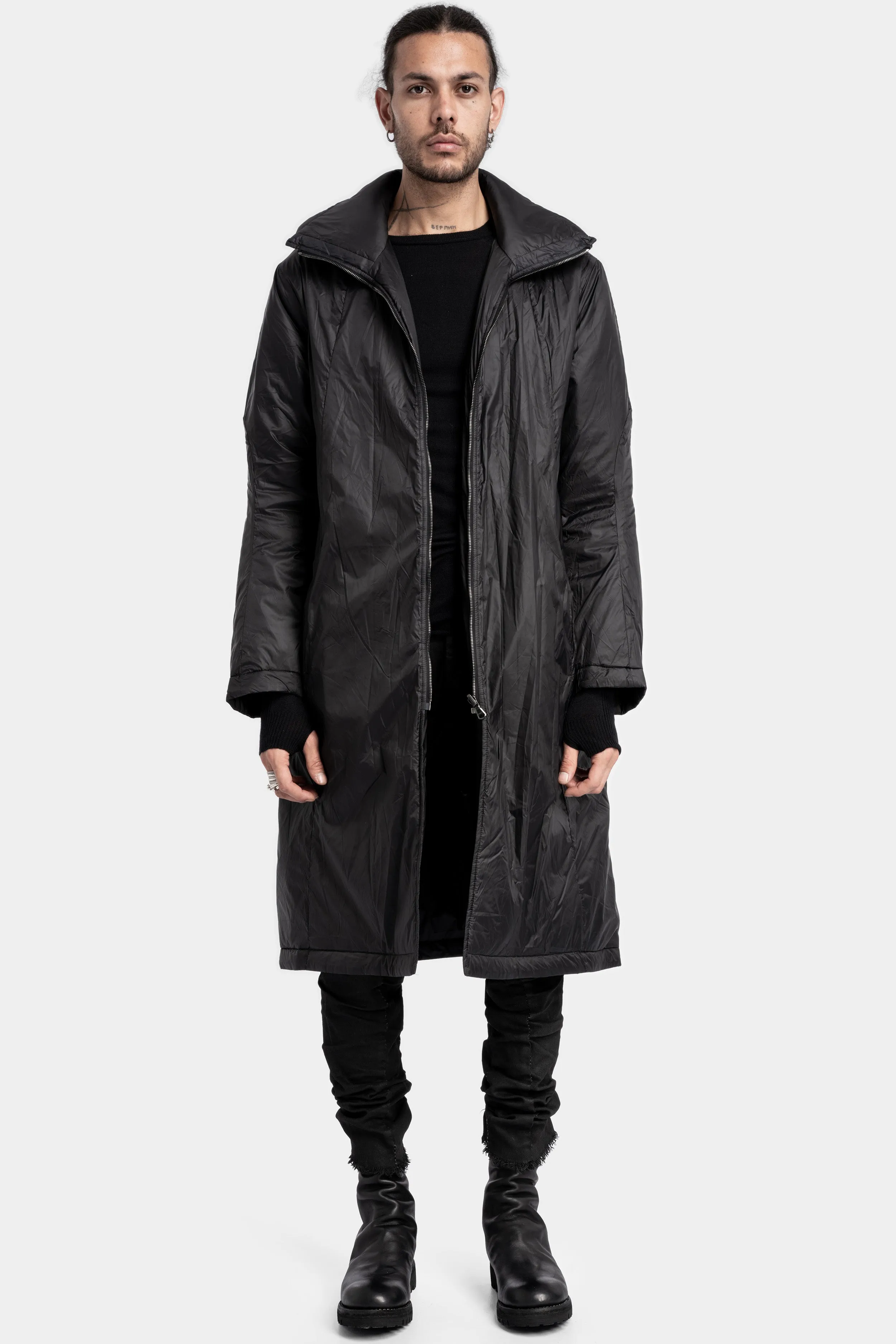 Down padded waxed cotton ripstop two layer Parkas