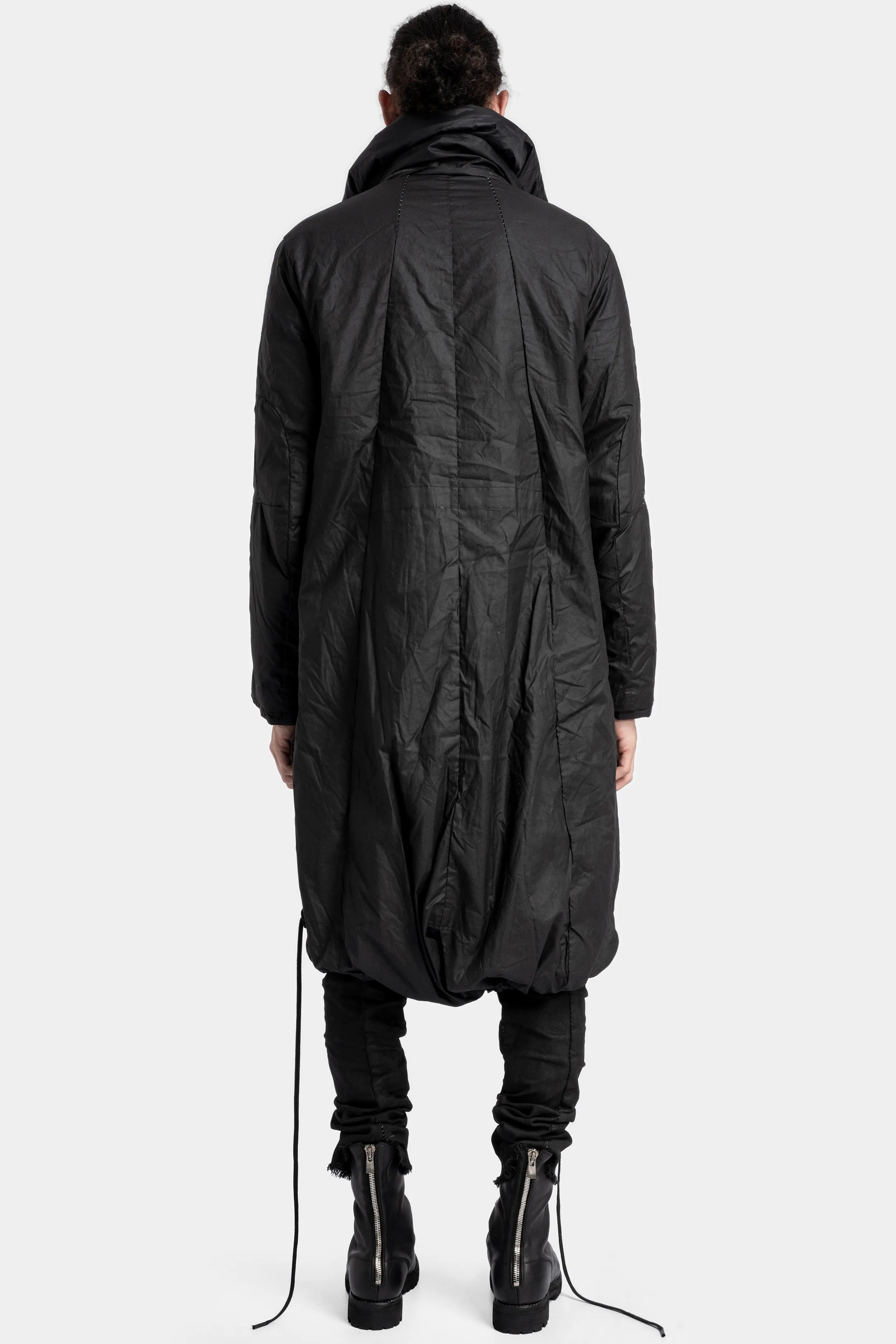 Down padded waxed cotton ripstop two layer Parkas