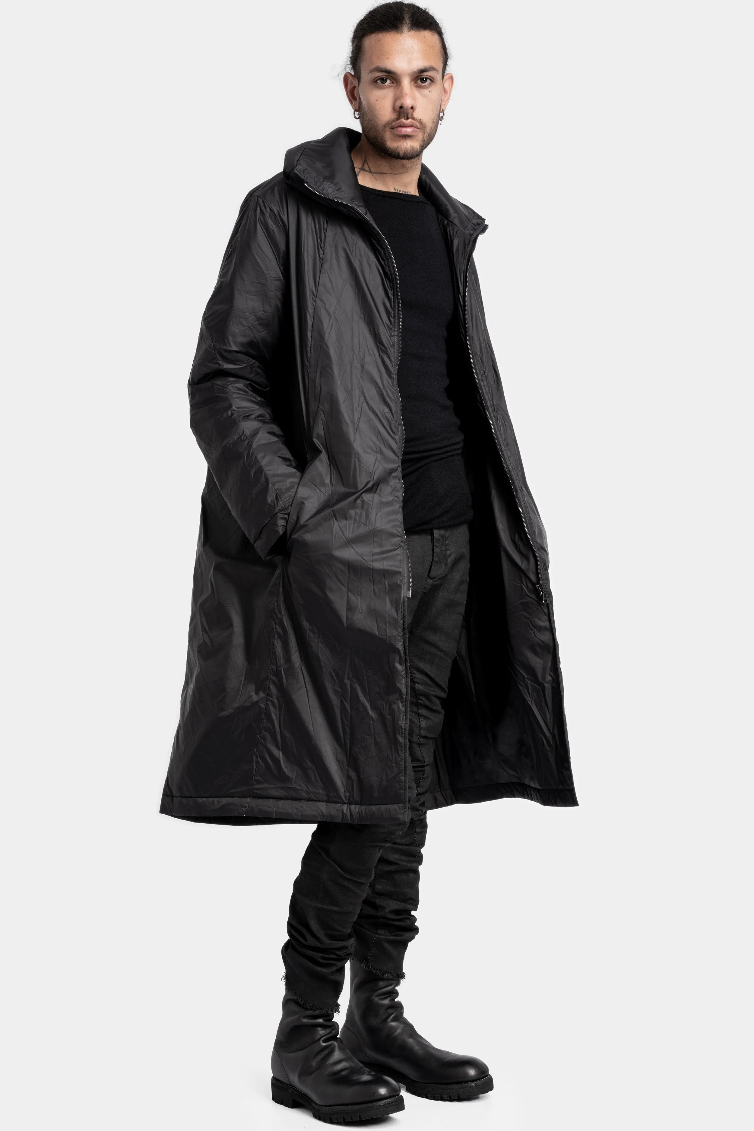 Down padded waxed cotton ripstop two layer Parkas