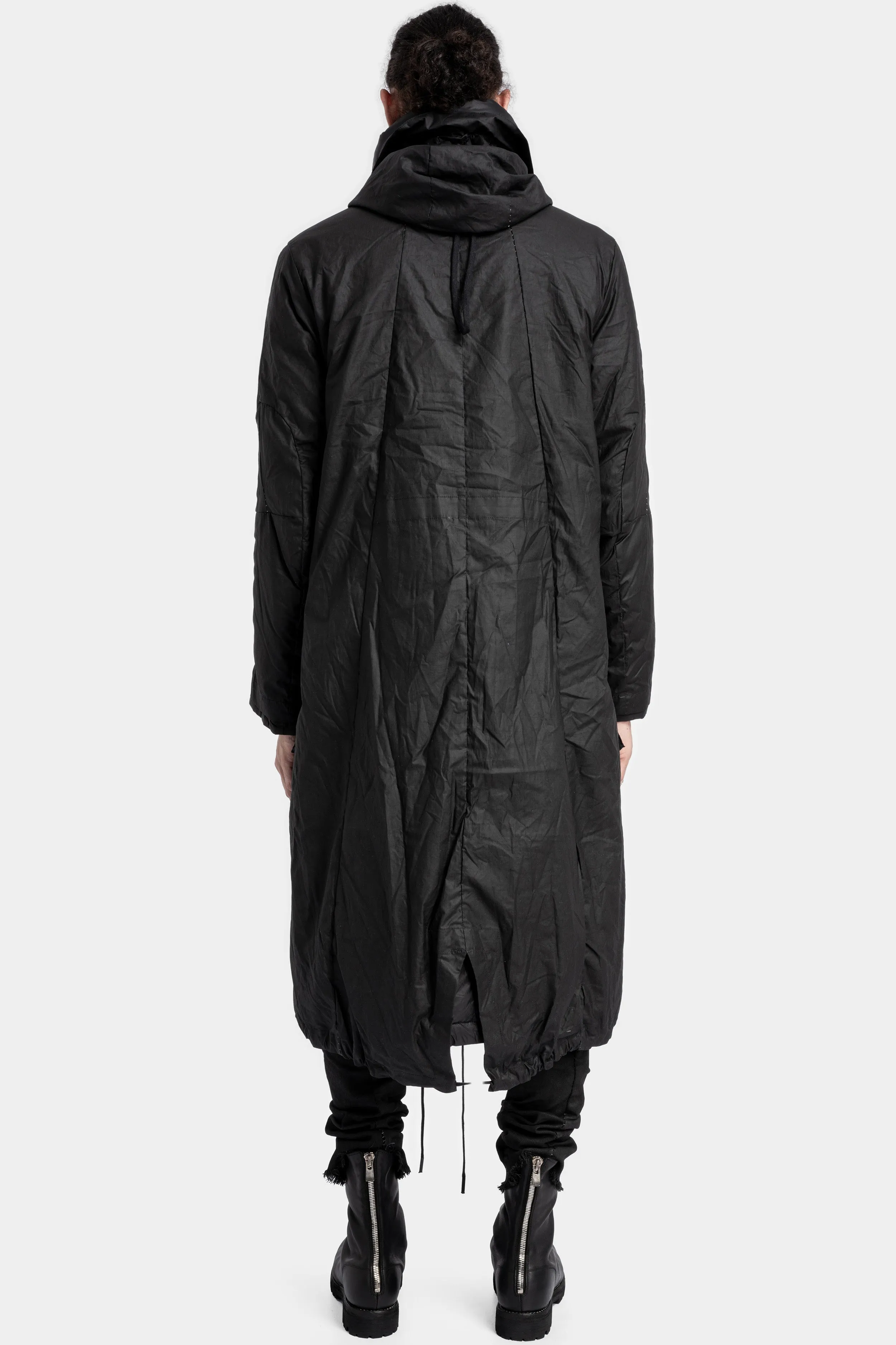 Down padded waxed cotton ripstop two layer Parkas