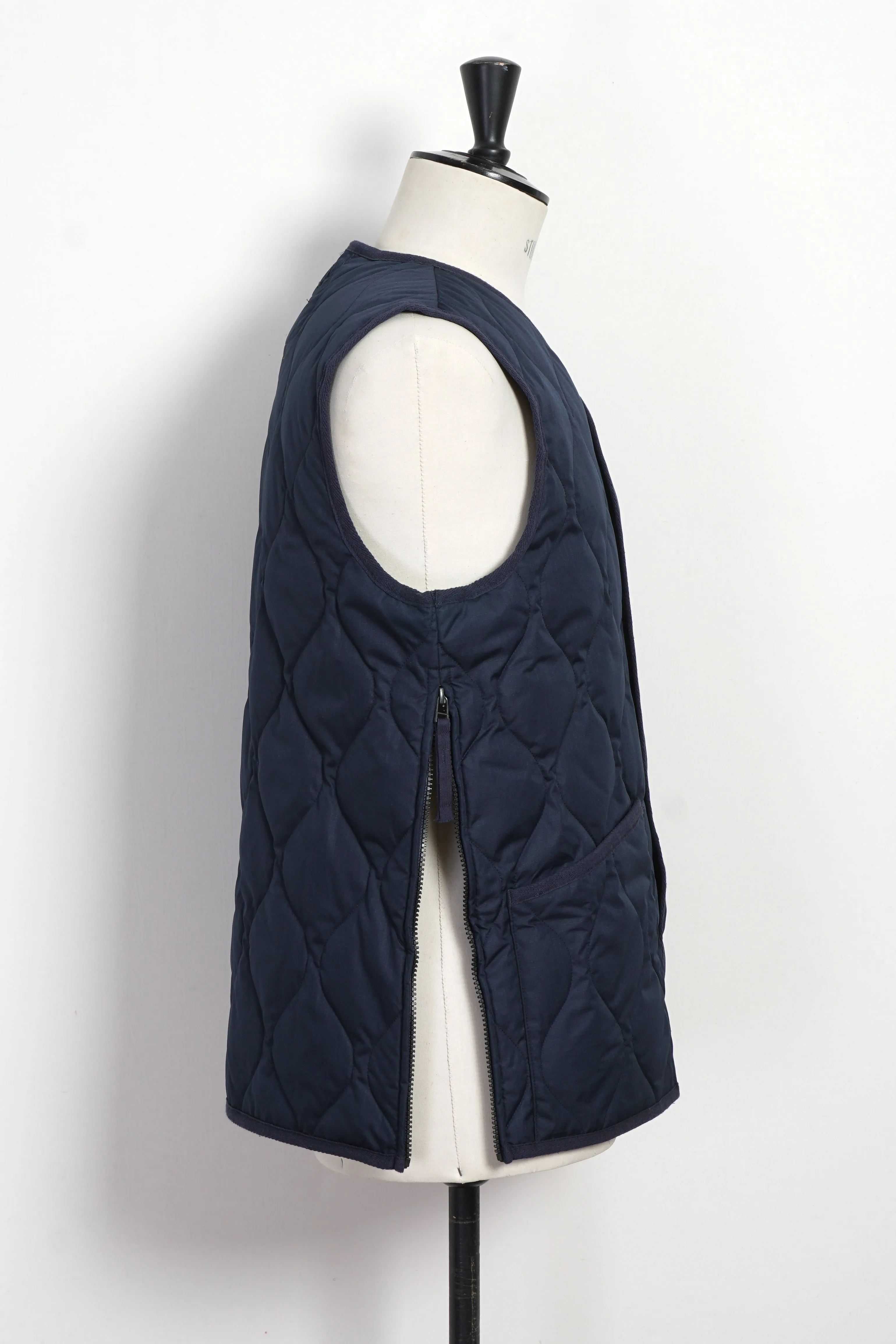 DOWN VEST | Military V-Neck Down Vest | Navy