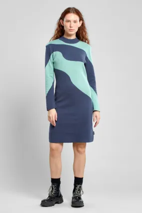 Dress Lo Flowy Blocks Ombre Blue/Granite Green Dedicated