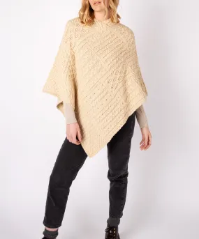 Elm Patchwork Poncho Oatmeal Marl