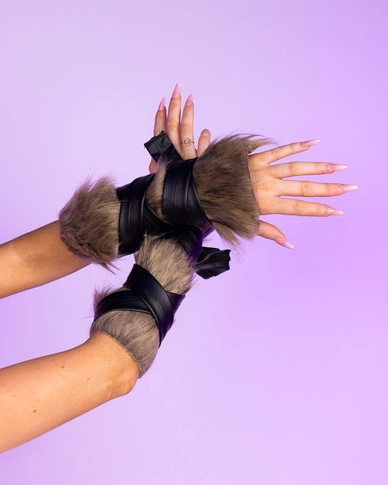 Faux Fur Arm Cuffs