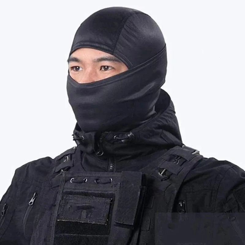 FULL VISOR SUMMER BALACLAVA (LARGE) - BLACK