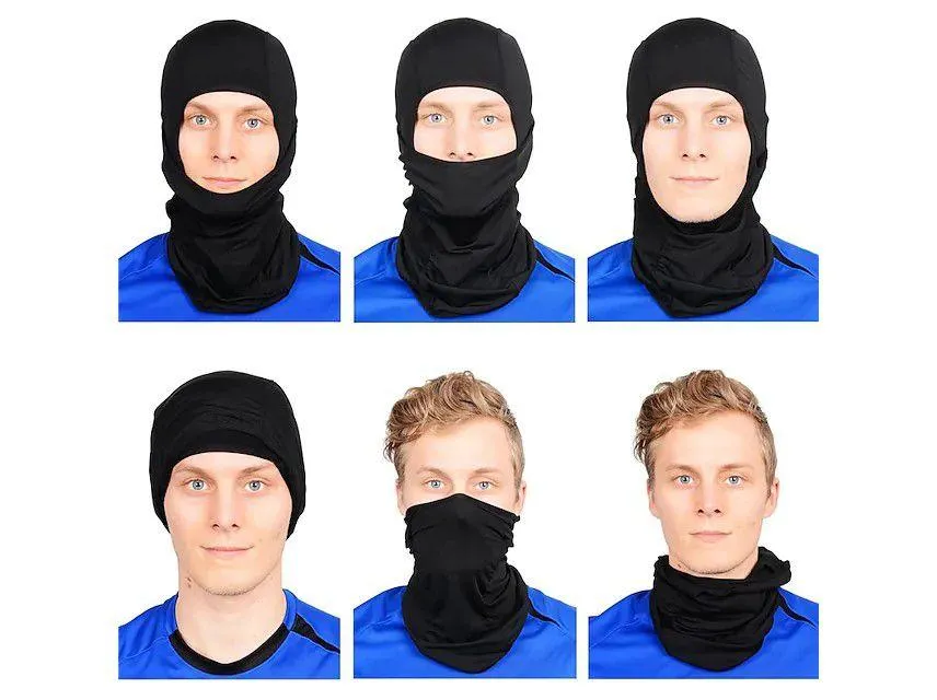 FULL VISOR SUMMER BALACLAVA (LARGE) - BLACK