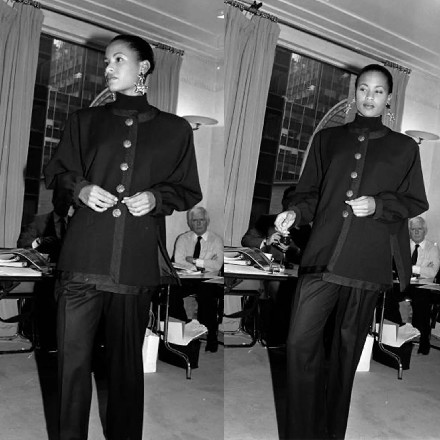 F/W 1990 Yves Saint Laurent Documented Vintage Black Swing Jacket