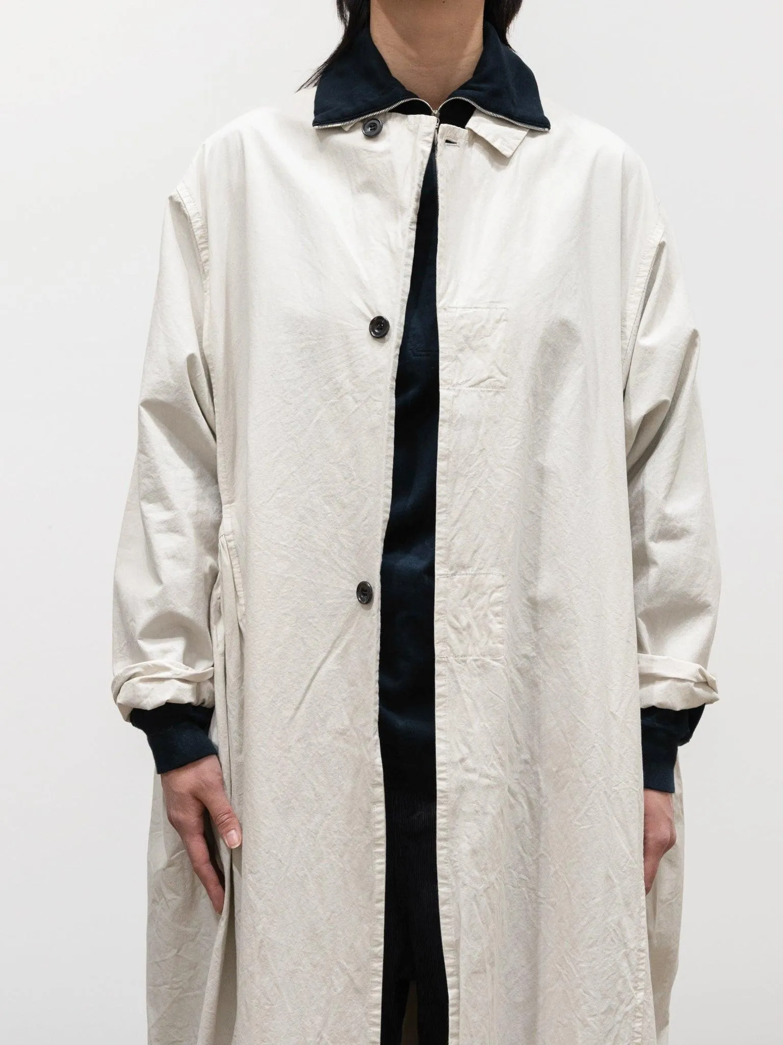 Gather Pocket Coat - Greige