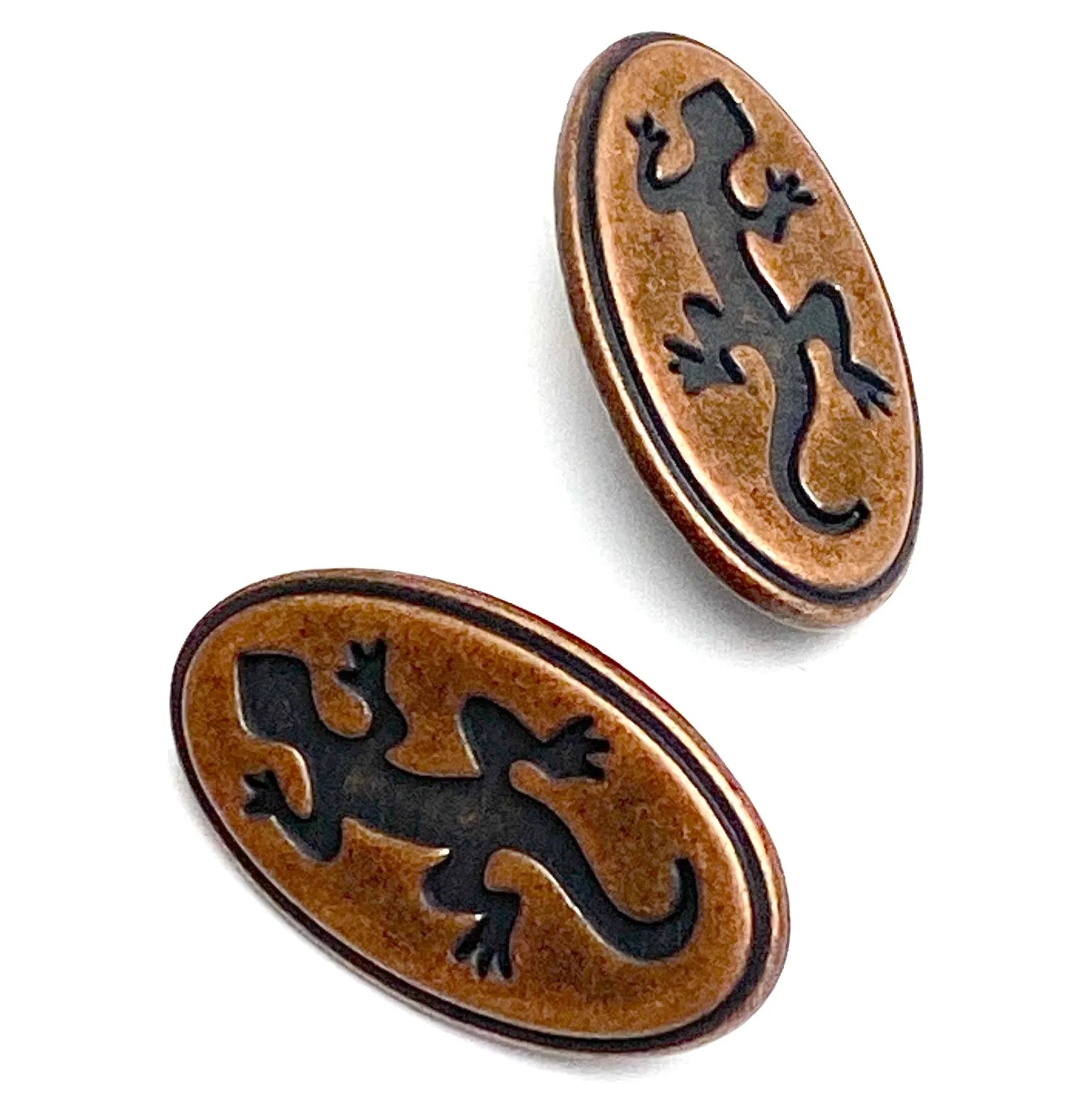 Gecko Southwest Lizard Copper 1" Oval  #SWC-100