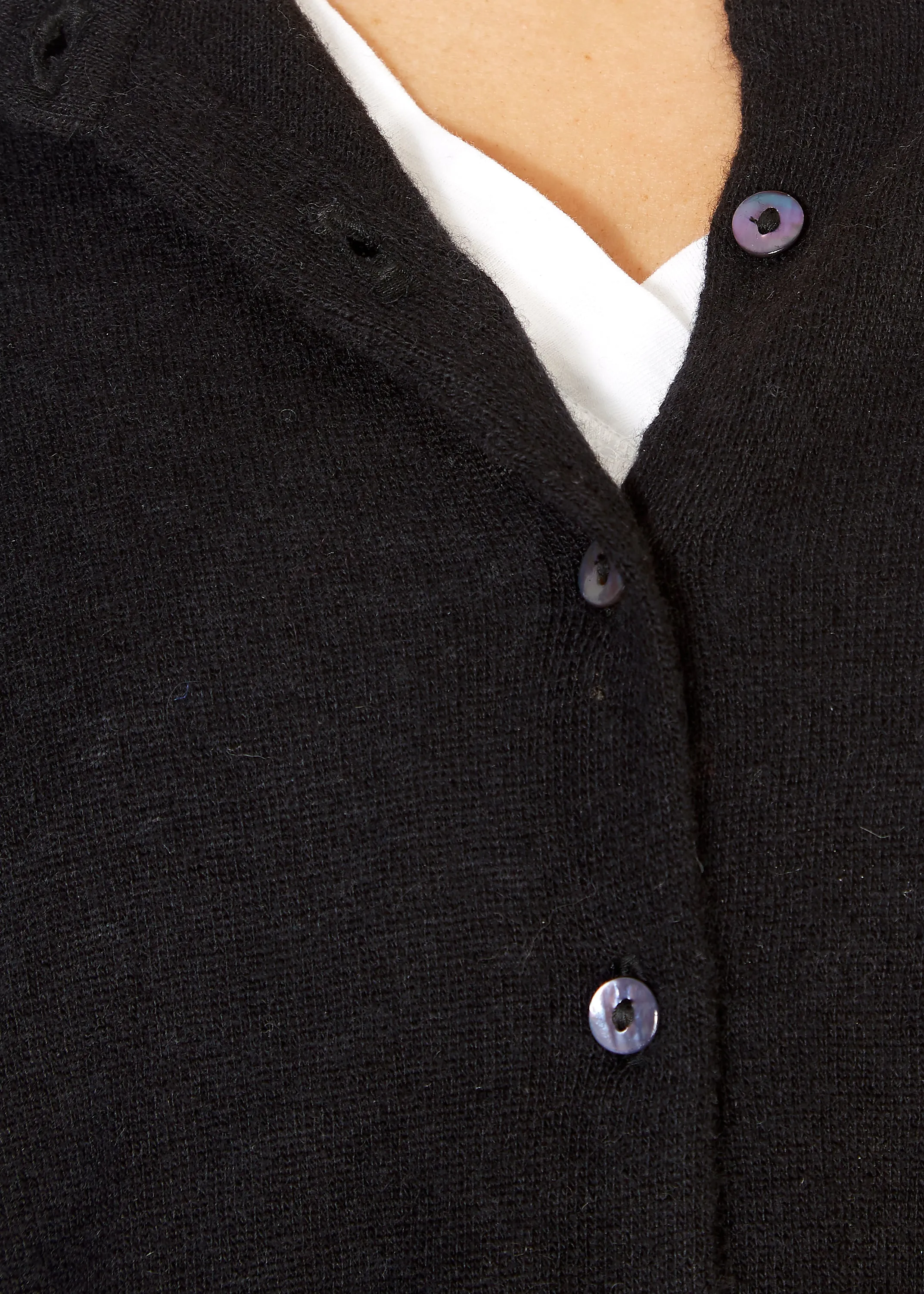 'Gillingham' Black Cashmere Cardigan