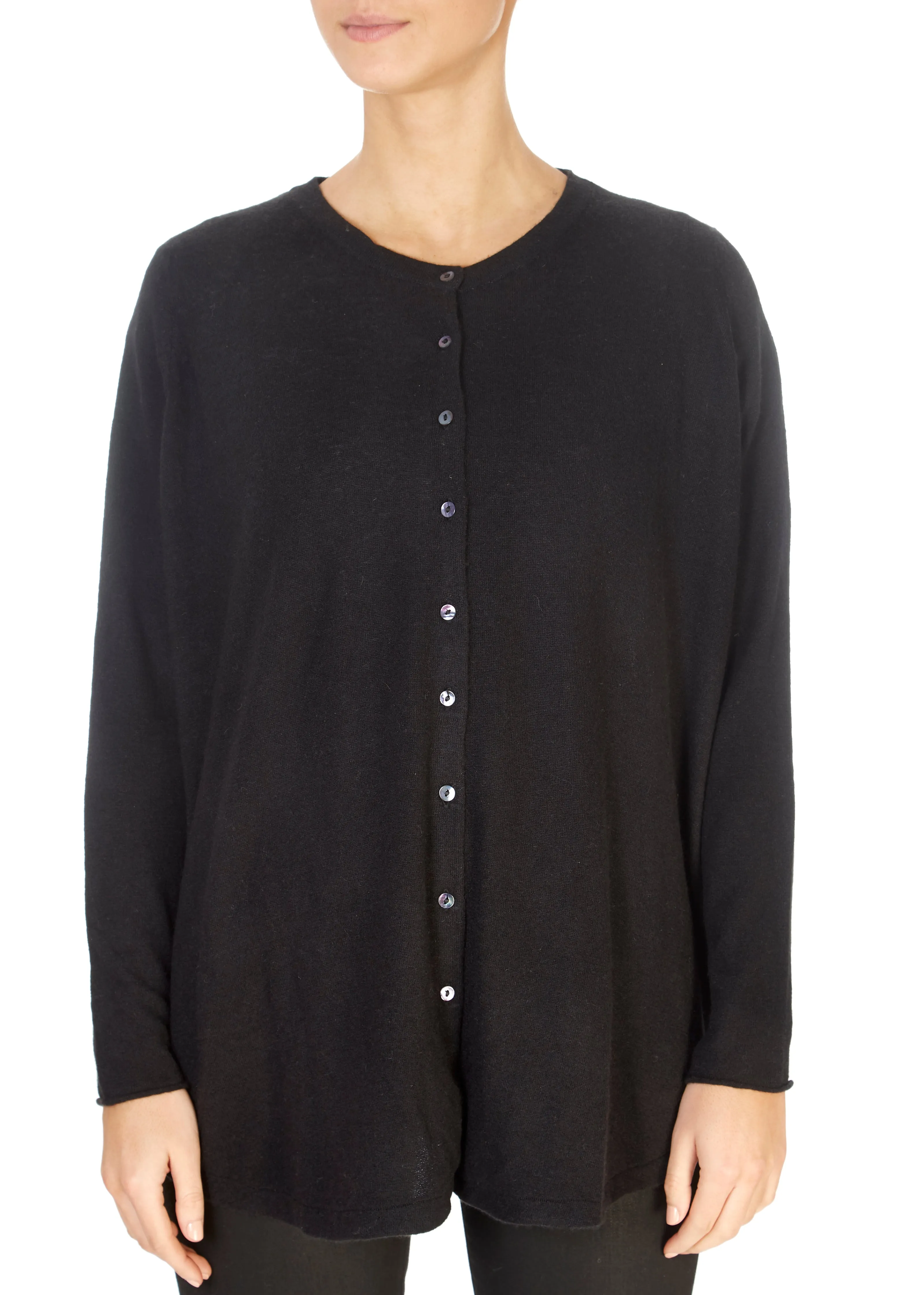 'Gillingham' Black Cashmere Cardigan