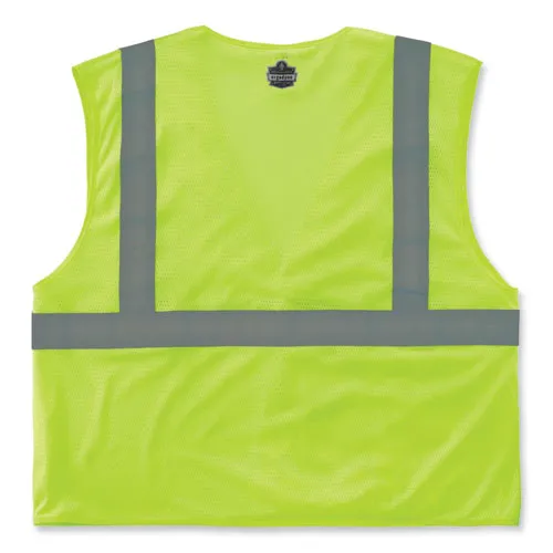 Glowear 8210hl Class 2 Economy Mesh Hook And Loop Vest, Polyester, 4x-large/5x-large, Lime, Ships In 1-3 Business Days