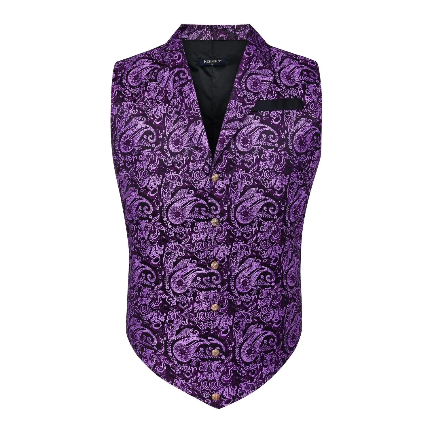 Gothic Lapel Party Vest for Men - PURPLE-9