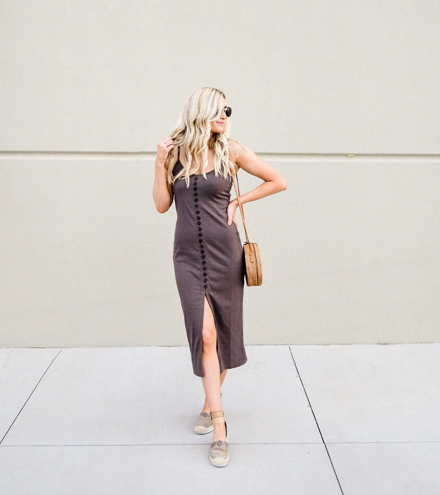 Heather Ribbed Midi Dress