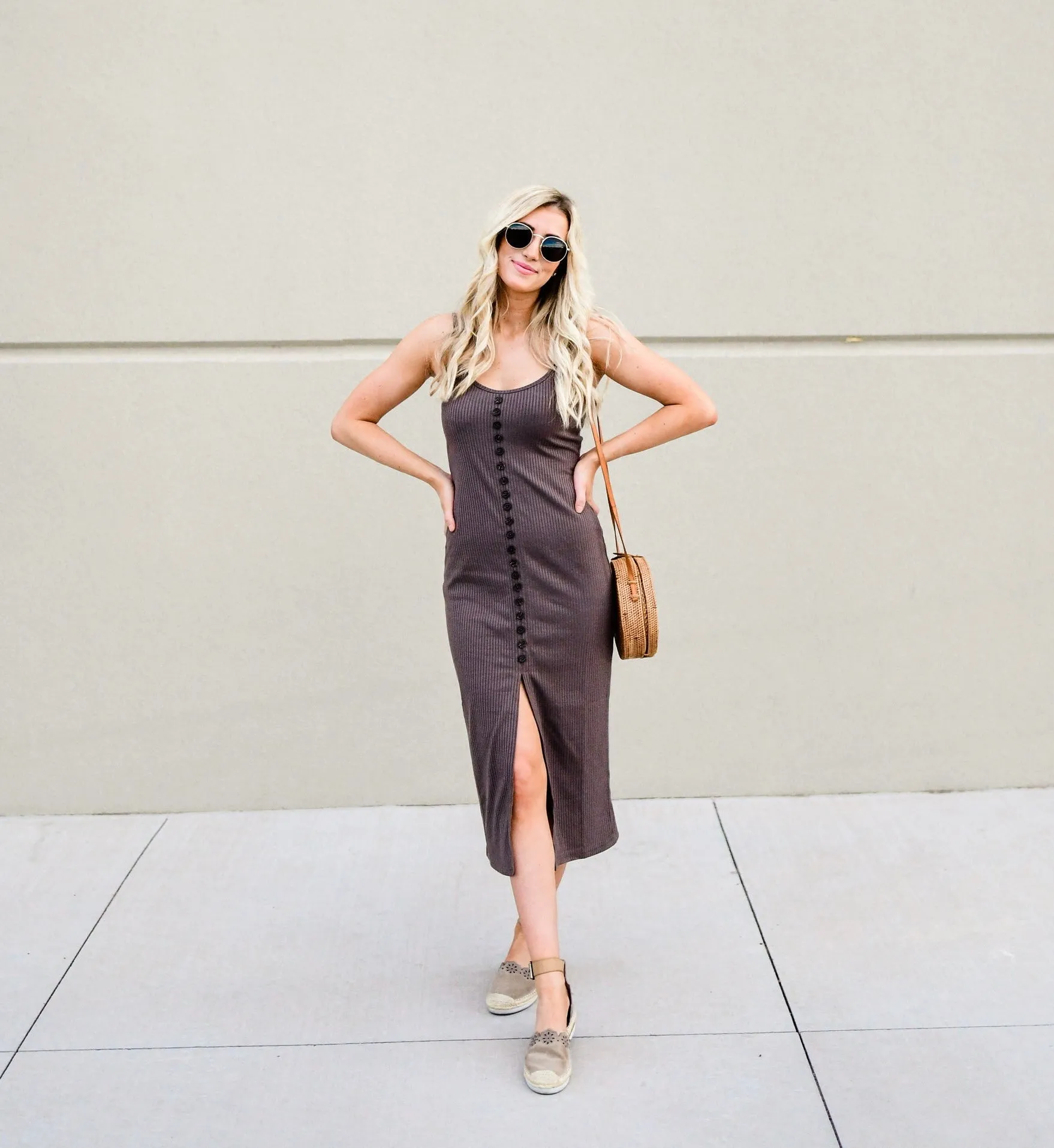 Heather Ribbed Midi Dress