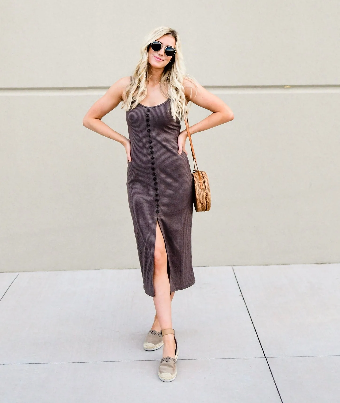 Heather Ribbed Midi Dress