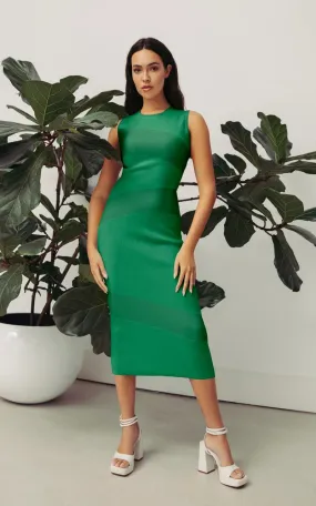 Hilary Macmillan- Swirl Knit Dress in green