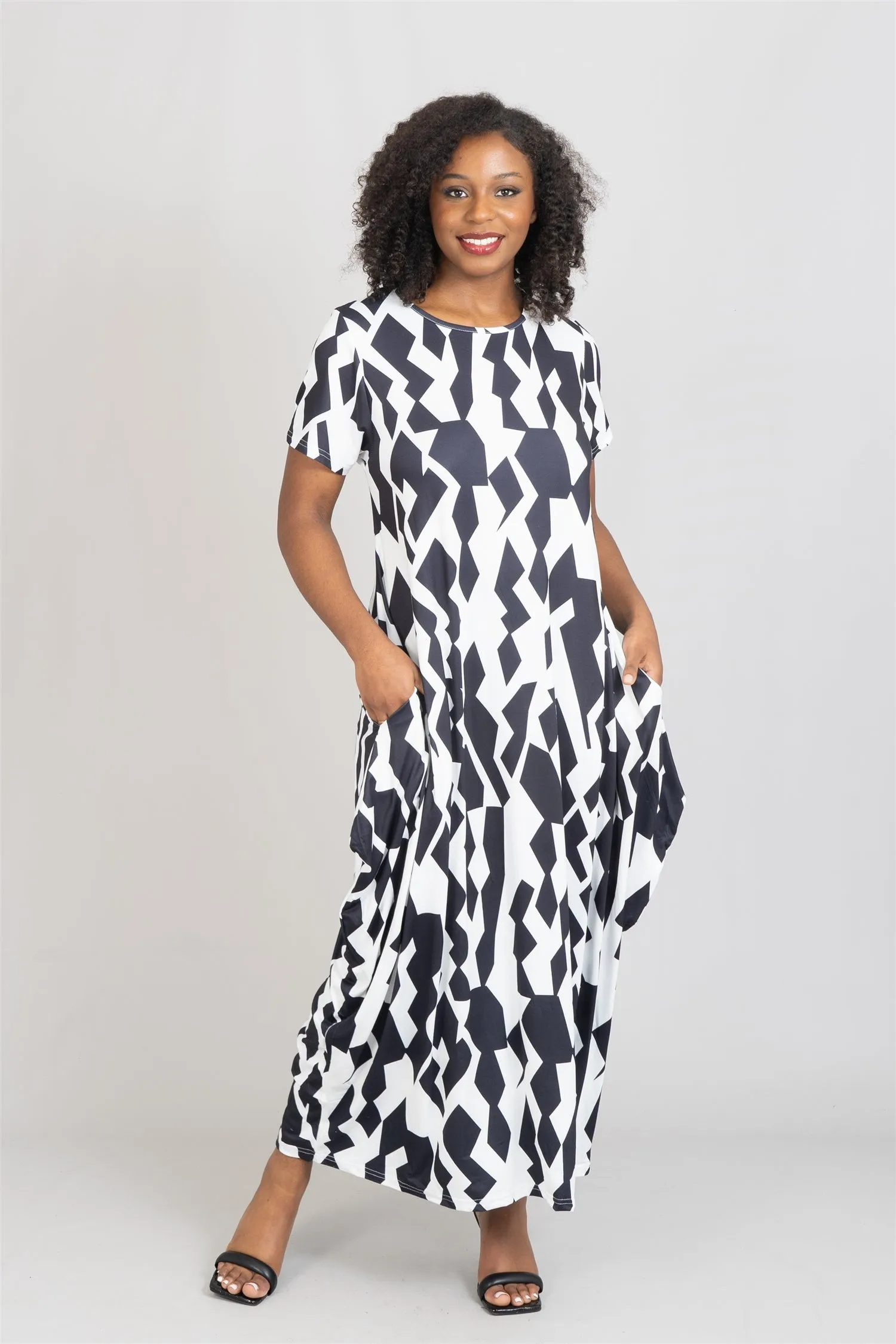 KaraChic CHH22158 Print Knit Maxi Dress