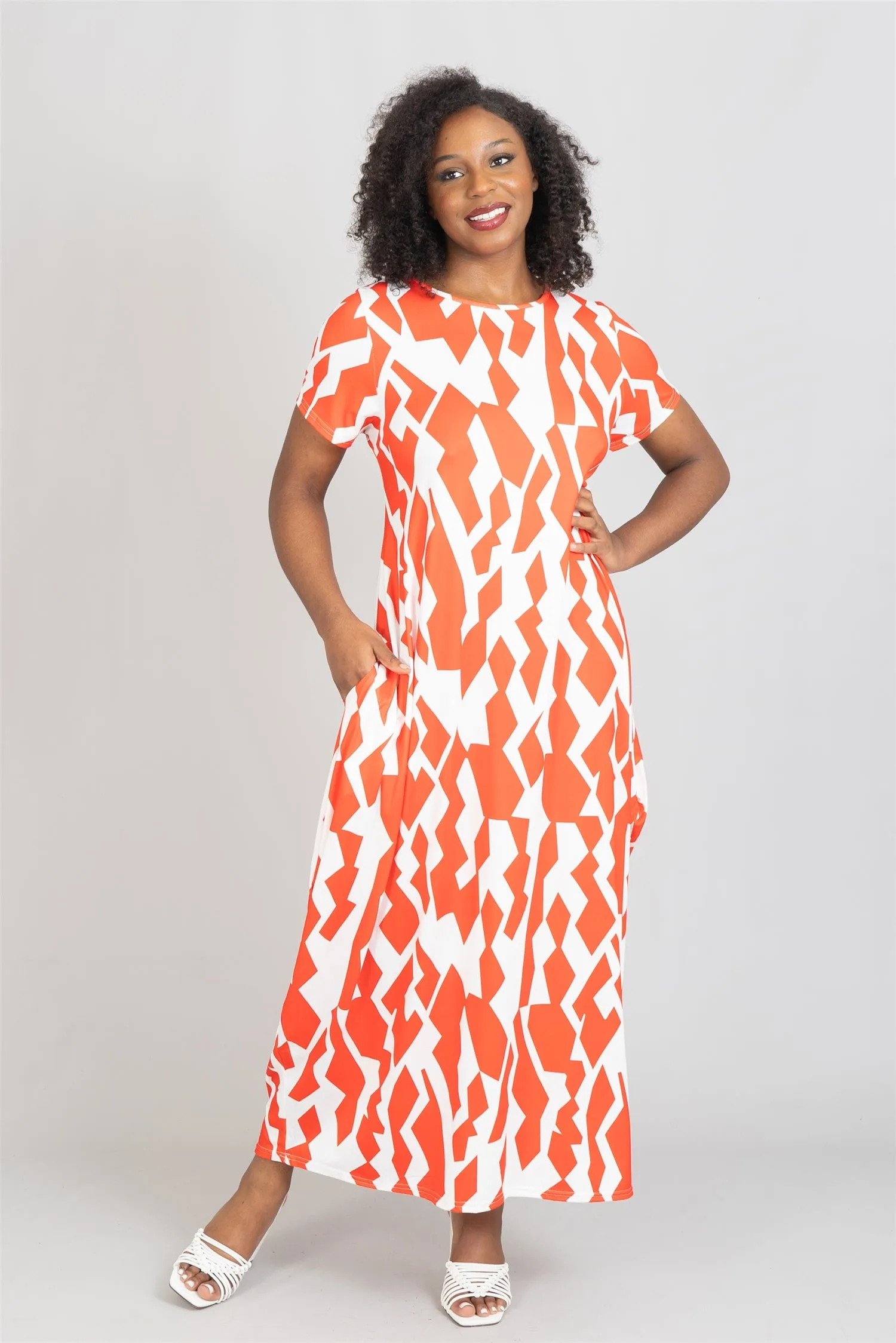 KaraChic CHH22158 Print Knit Maxi Dress